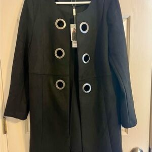 Charlie Paige Faux Suede Jacket with Silver Details